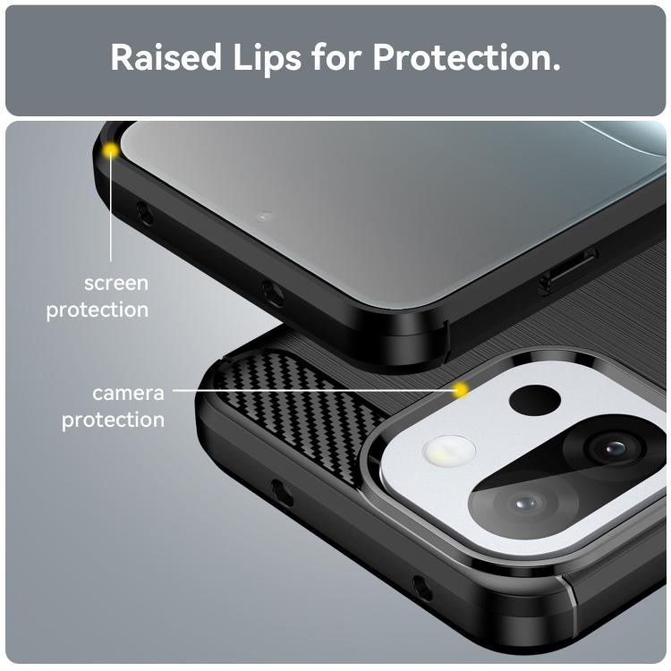 For OnePlus 13s Carbon Fiber Brushed Texture TPU Phone Case