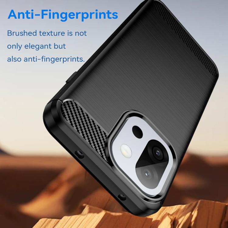 For OnePlus 13T Carbon Fiber Brushed Texture TPU Phone Case