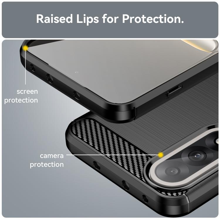 For OnePlus Ace 5 Ultra Carbon Fiber Brushed Texture TPU Phone Case