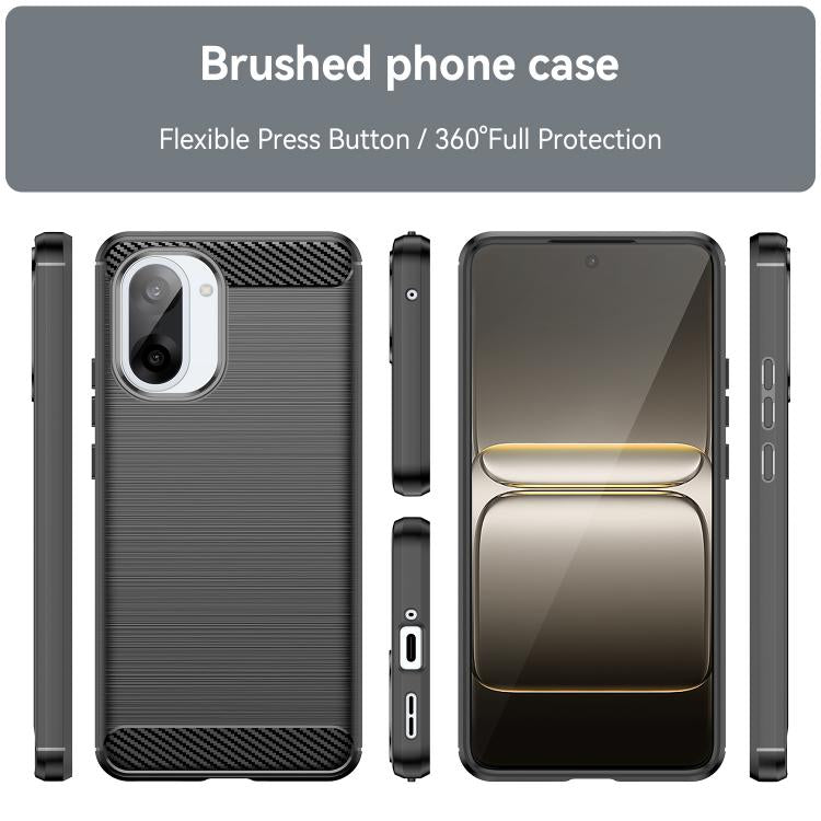For OnePlus Nord CE5 5G Carbon Fiber Brushed Texture TPU Phone Case