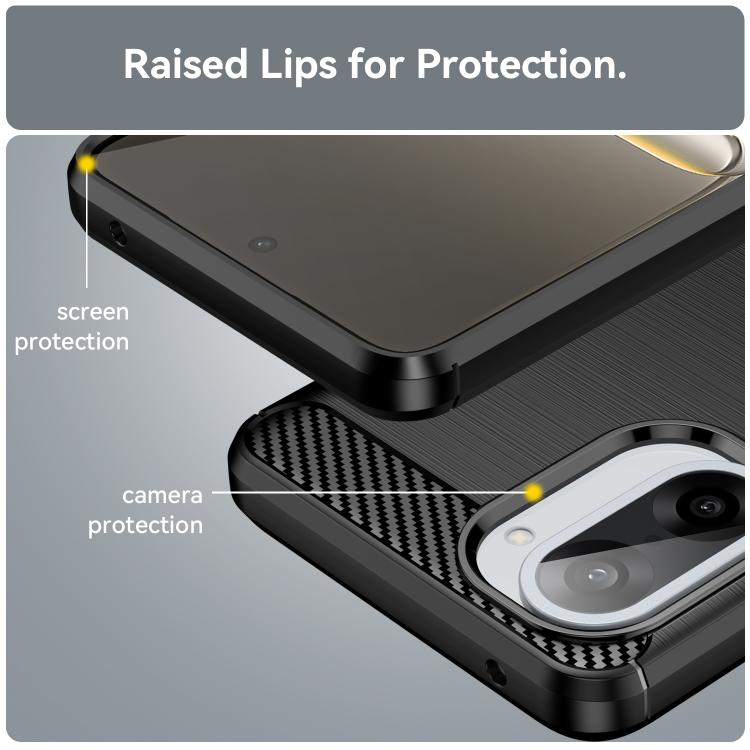 For OnePlus Nord CE5 5G Carbon Fiber Brushed Texture TPU Phone Case