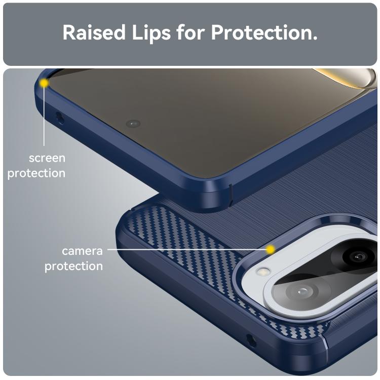 For OnePlus Nord CE5 5G Carbon Fiber Brushed Texture TPU Phone Case