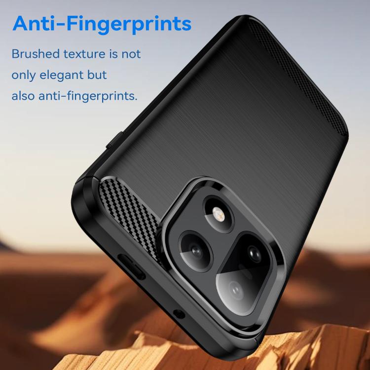 For OnePlus 15 Carbon Fiber Brushed Texture TPU Phone Case