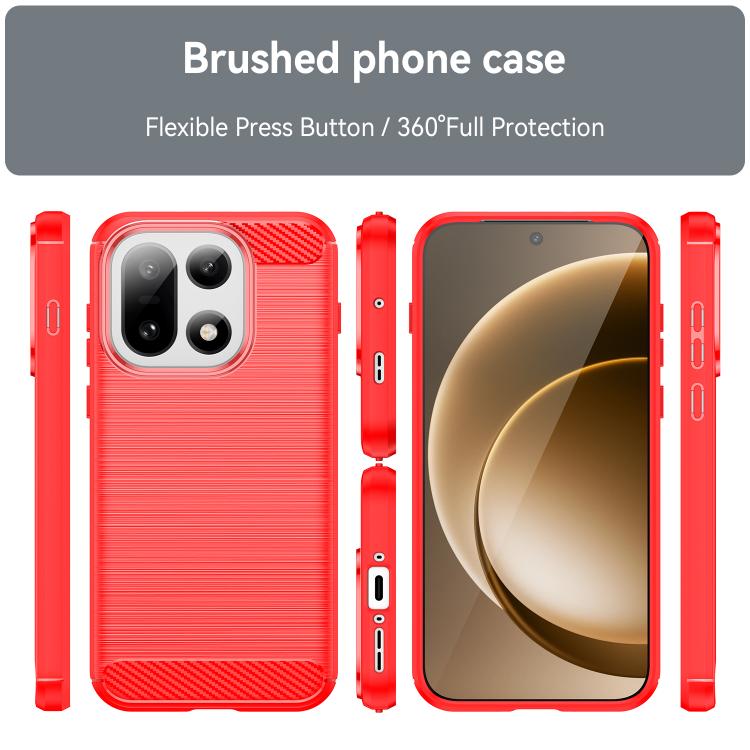 For OnePlus 15 Carbon Fiber Brushed Texture TPU Phone Case