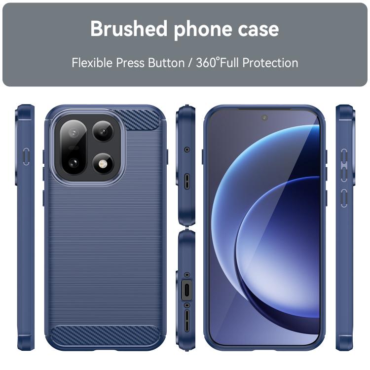 For OnePlus 15 Carbon Fiber Brushed Texture TPU Phone Case
