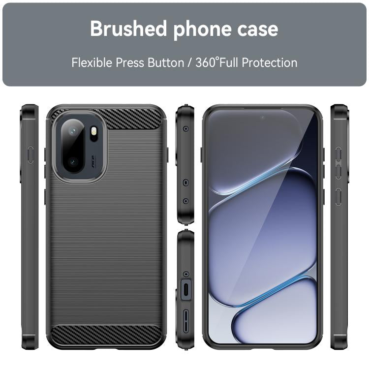 For OnePlus Ace 6 5G Carbon Fiber Brushed Texture TPU Phone Case