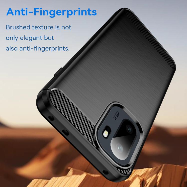 For OnePlus Ace 6 5G Carbon Fiber Brushed Texture TPU Phone Case