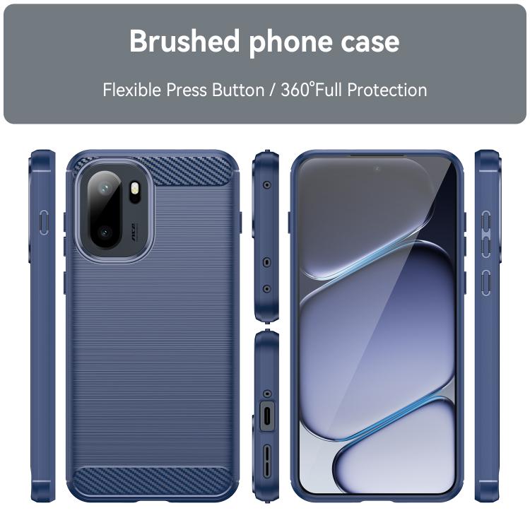 For OnePlus Ace 6 5G Carbon Fiber Brushed Texture TPU Phone Case