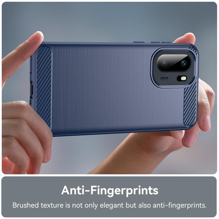 For OnePlus Ace 6 5G Carbon Fiber Brushed Texture TPU Phone Case