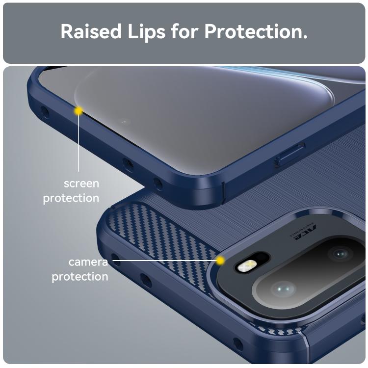 For OnePlus Ace 6 5G Carbon Fiber Brushed Texture TPU Phone Case