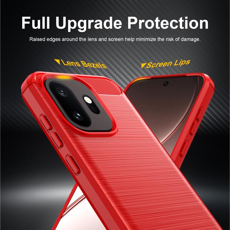 For OnePlus 15T Carbon Fiber Brushed Texture TPU Phone Case