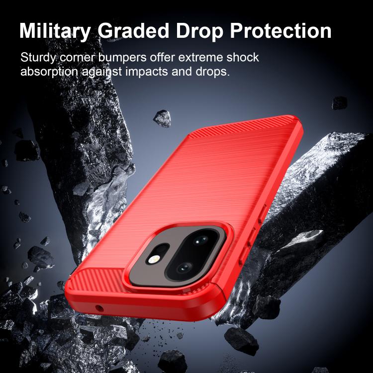 For OnePlus 15T Carbon Fiber Brushed Texture TPU Phone Case