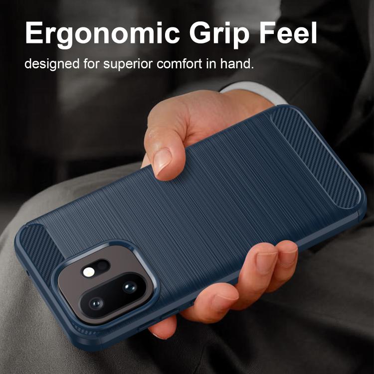 For OnePlus 15T Carbon Fiber Brushed Texture TPU Phone Case