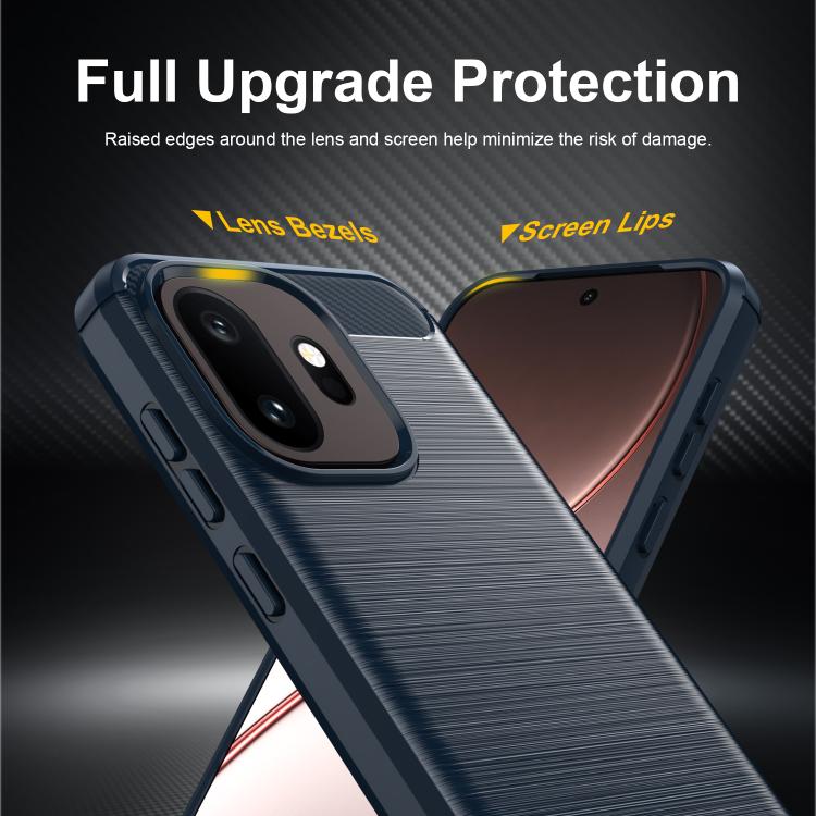 For OnePlus 15T Carbon Fiber Brushed Texture TPU Phone Case