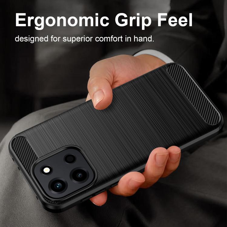 For OnePlus Nord 6 5G Carbon Fiber Brushed Texture TPU Phone Case