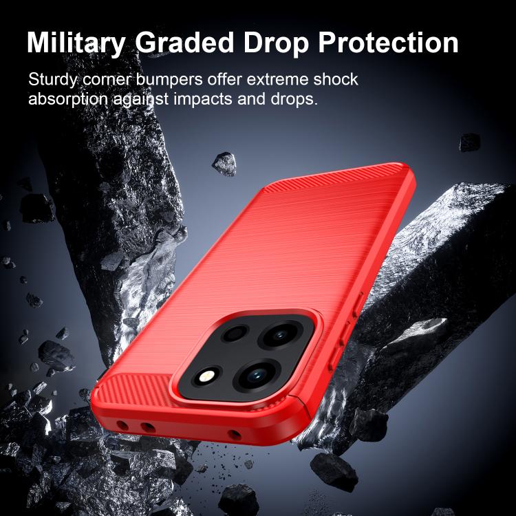 For OnePlus Nord 6 5G Carbon Fiber Brushed Texture TPU Phone Case