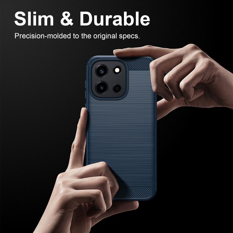 For OnePlus Nord 6 5G Carbon Fiber Brushed Texture TPU Phone Case