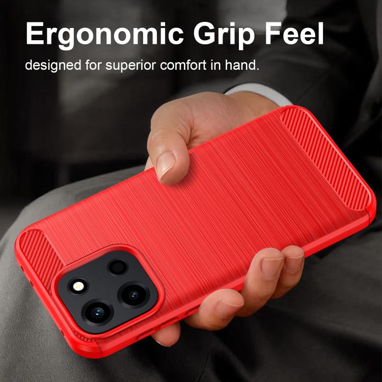 For OnePlus Turbo 6 Carbon Fiber Brushed Texture TPU Phone Case