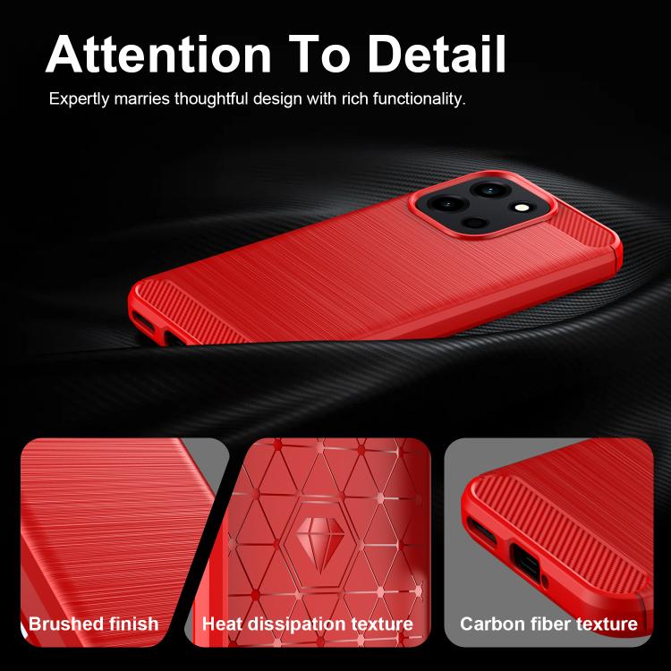 For OnePlus Turbo 6 Carbon Fiber Brushed Texture TPU Phone Case