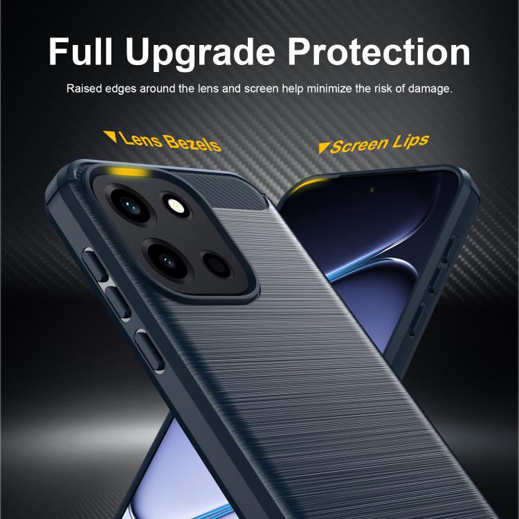 For OnePlus Turbo 6 Carbon Fiber Brushed Texture TPU Phone Case