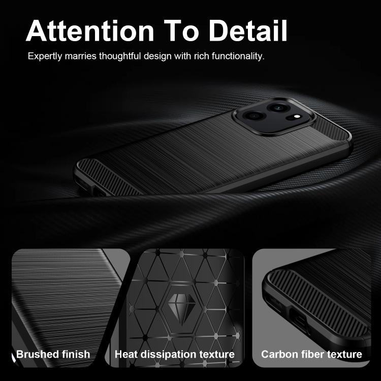 For OnePlus Turbo 6V Carbon Fiber Brushed Texture TPU Phone Case