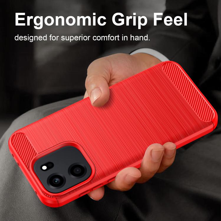 For OnePlus Turbo 6V Carbon Fiber Brushed Texture TPU Phone Case