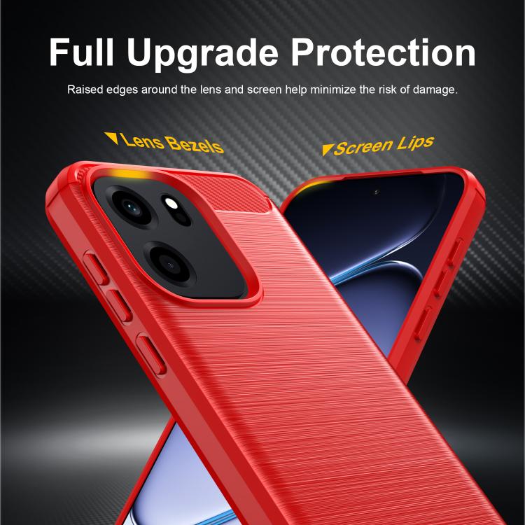 For OnePlus Turbo 6V Carbon Fiber Brushed Texture TPU Phone Case