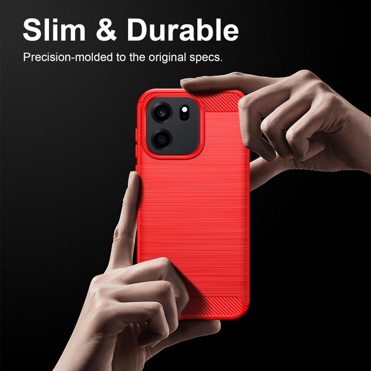 For OnePlus Turbo 6V Carbon Fiber Brushed Texture TPU Phone Case