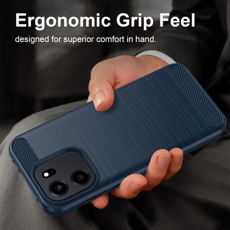 For OnePlus Turbo 6V Carbon Fiber Brushed Texture TPU Phone Case