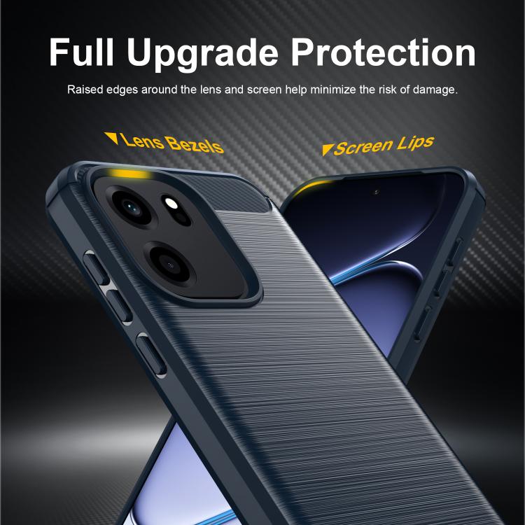 For OnePlus Turbo 6V Carbon Fiber Brushed Texture TPU Phone Case