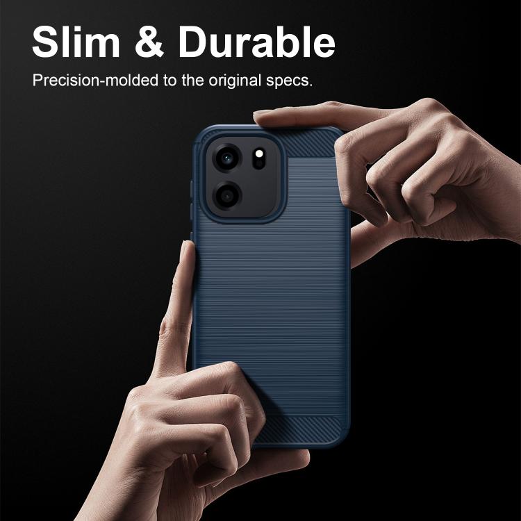 For OnePlus Turbo 6V Carbon Fiber Brushed Texture TPU Phone Case