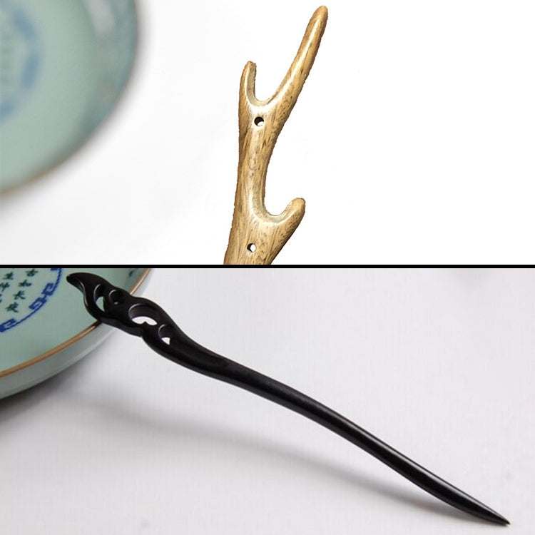Classical Sandalwood Hairpin Hair Ornaments with Gift Box, Gift Box Random Color Delivery