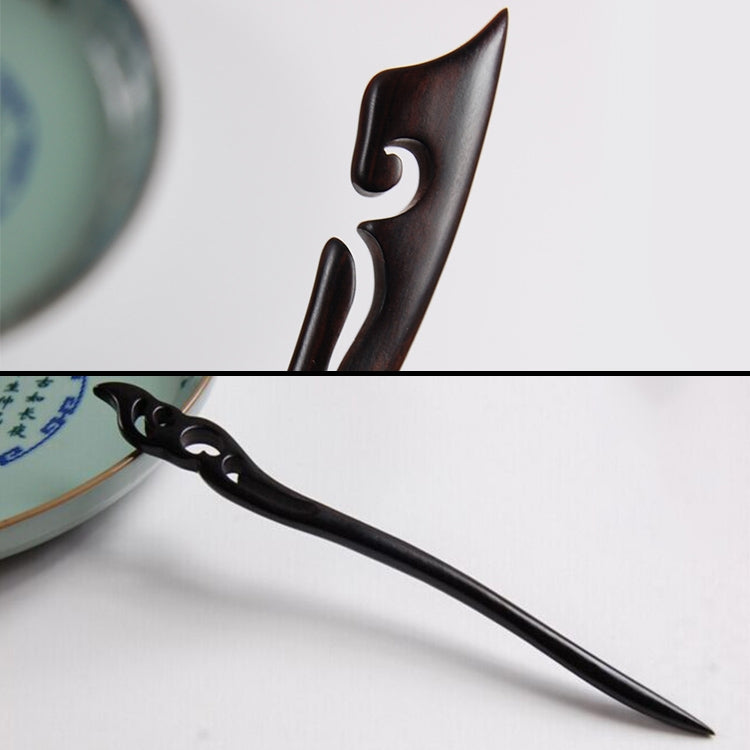 Classical Sandalwood Hairpin Hair Ornaments with Gift Box, Gift Box Random Color Delivery(Wind Ebony)
