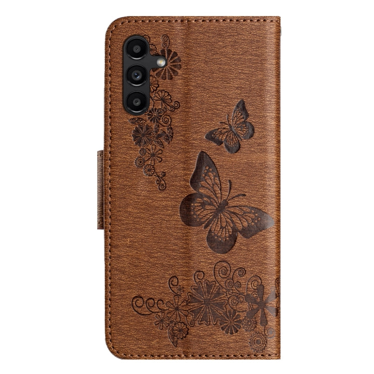 For Samsung Galaxy A24 / A25 5G Butterfly Embossed Flip Leather Phone Case