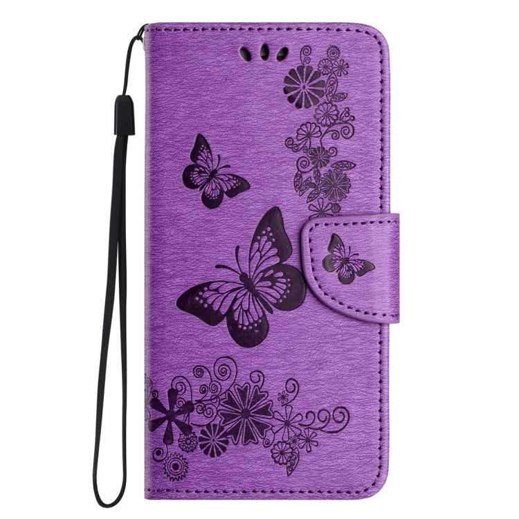 For Samsung Galaxy A24 / A25 5G Butterfly Embossed Flip Leather Phone Case