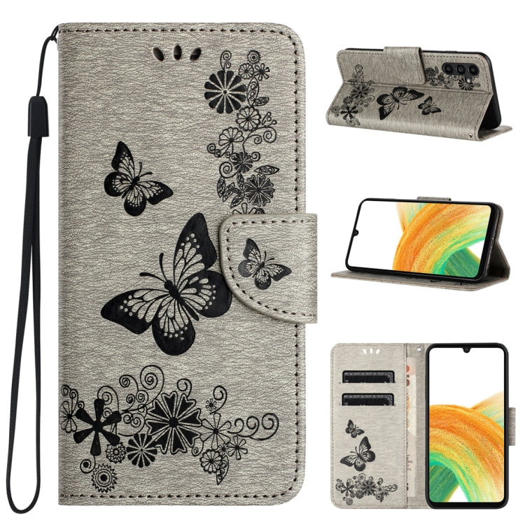 For Samsung Galaxy A24 / A25 5G Butterfly Embossed Flip Leather Phone Case