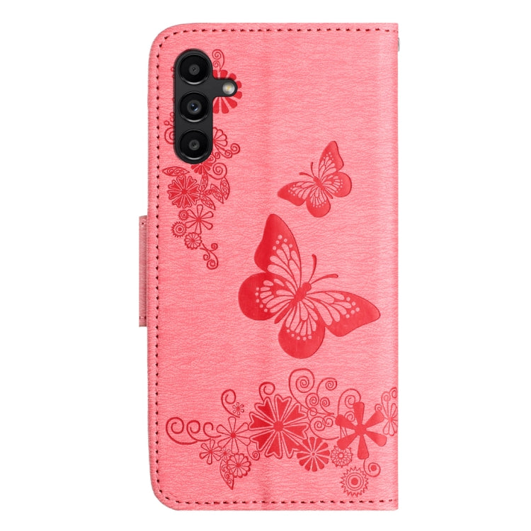 For Samsung Galaxy A24 / A25 5G Butterfly Embossed Flip Leather Phone Case