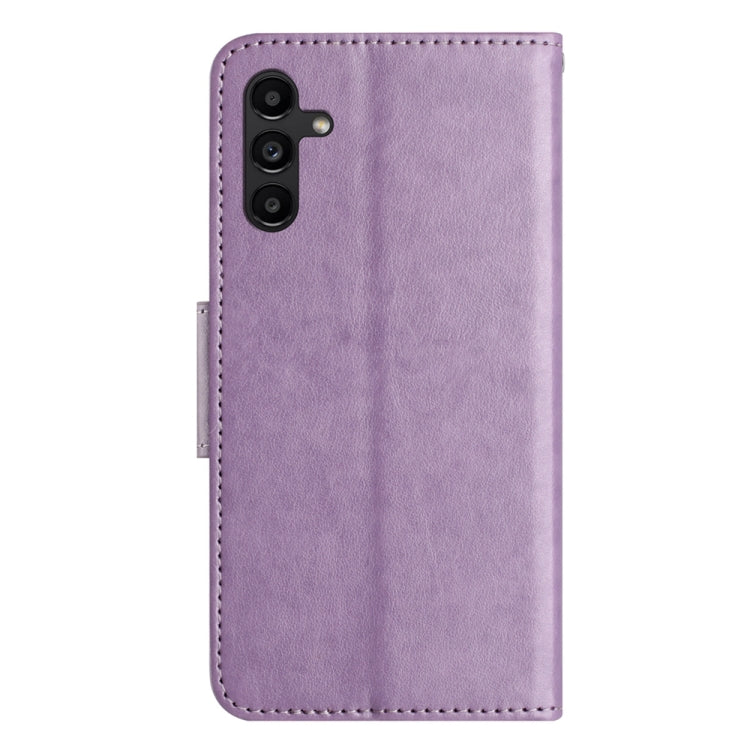 For Samsung Galaxy A24 / A25 5G Butterfly Flower Pattern Flip Leather Phone Case