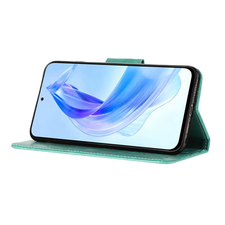 For Honor 90 Lite Butterfly Flower Pattern Flip Leather Phone Case