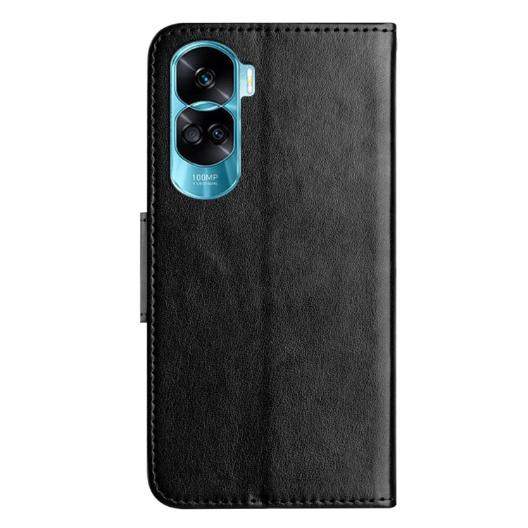 For Honor 90 Lite Butterfly Flower Pattern Flip Leather Phone Case