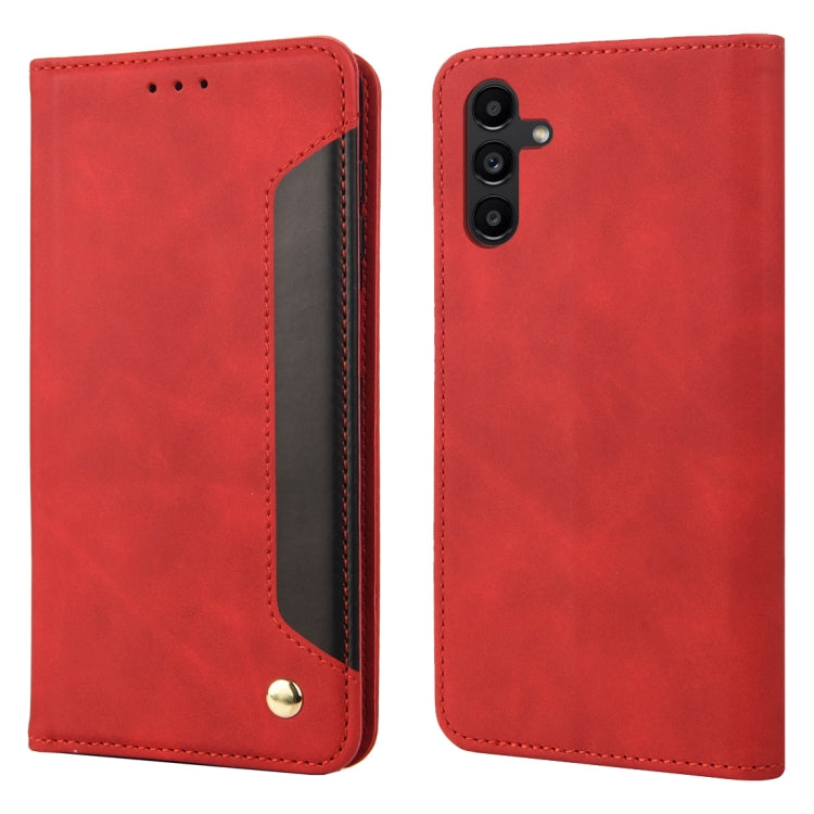 For Samsung Galaxy A24 / A25 5G Skin Feel Splicing Leather Phone Case