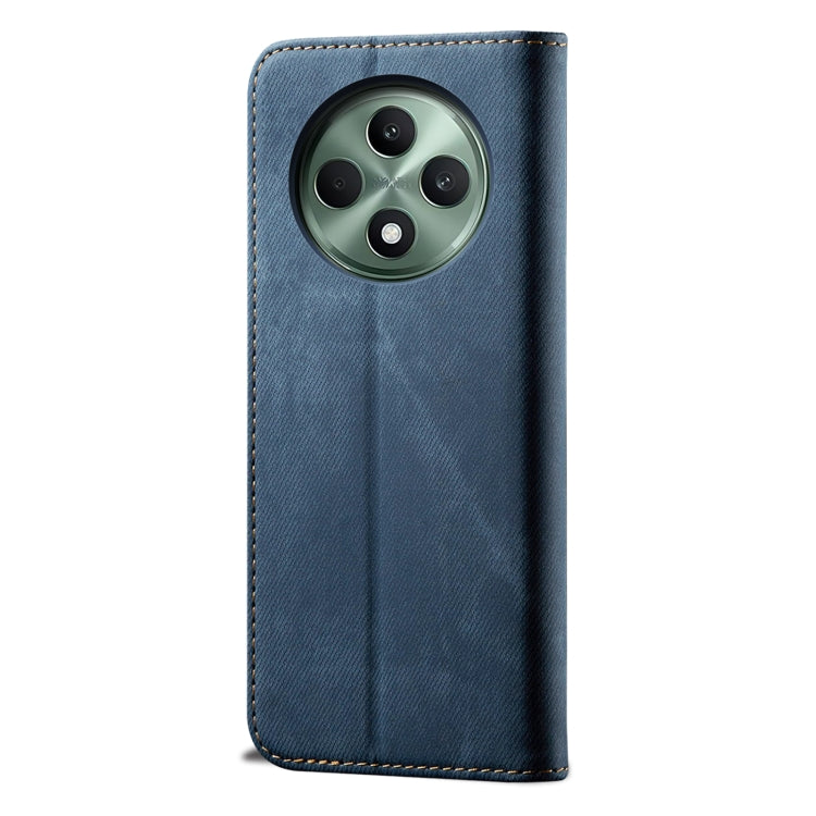 For OPPO Reno12 F 5G Global Denim Texture Casual Style Horizontal Flip Leather Case