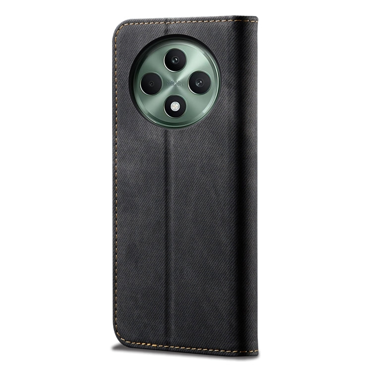 For OPPO Reno12 F 5G Global Denim Texture Casual Style Horizontal Flip Leather Case