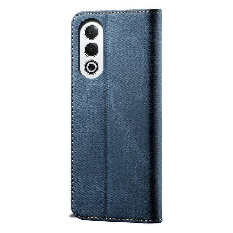 For OPPO K12x 5G Global Denim Texture Casual Style Horizontal Flip Leather Case