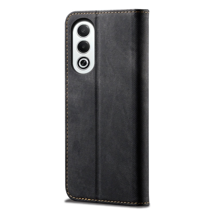 For OPPO K12x 5G Global Denim Texture Casual Style Horizontal Flip Leather Case