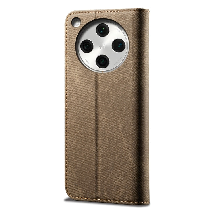 For OPPO Find X8 Denim Texture Casual Style Horizontal Flip Leather Case