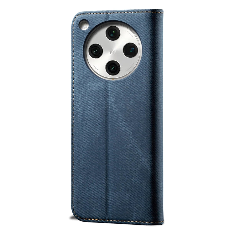 For OPPO Find X8 Denim Texture Casual Style Horizontal Flip Leather Case