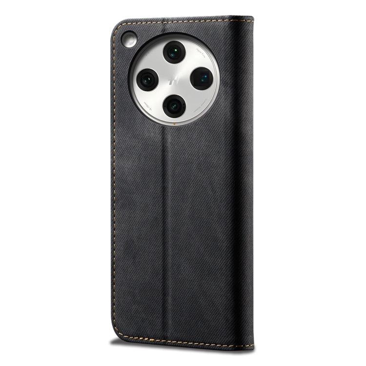 For OPPO Find X8 Denim Texture Casual Style Horizontal Flip Leather Case