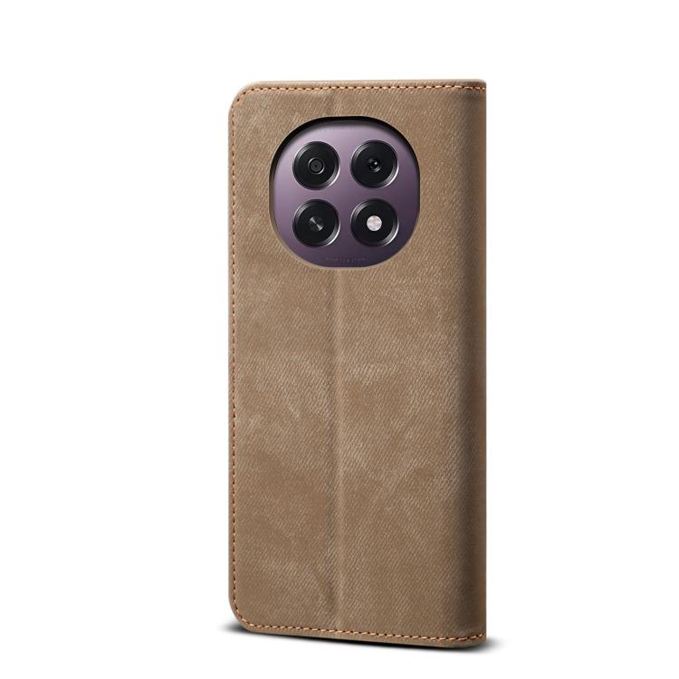For OPPO F29 5G Global Denim Texture Casual Style Horizontal Flip Leather Case