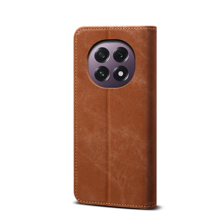 For OPPO F29 5G Global Denim Texture Casual Style Horizontal Flip Leather Case